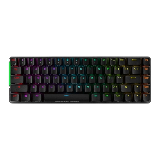 Picture of Asus ROG FALCHION Compact 65% Mechanical RGB Gaming Keyboard, Wireless/USB, Cherry MX Red Switches, Per-key RGB Lighting, Touch Panel, 450-hour Battery Life