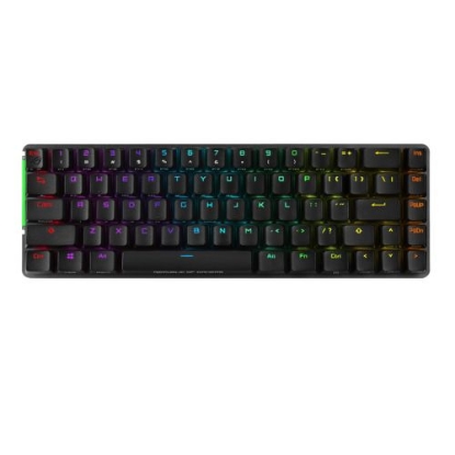 Picture of Asus ROG FALCHION NX RED Compact 65% Mechanical RGB Gaming Keyboard, Wireless/USB, ROG NX Red Switches, Per-key RGB Lighting, Touch Panel, 450-hour Battery Life