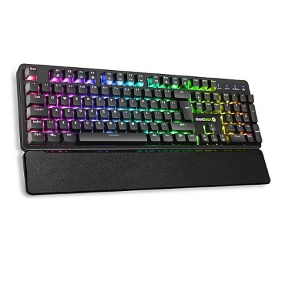 Picture of GameMax Strike Mechanical RGB Gaming Keyboard, Outemu Red Switches, Anti-Ghosting, Double-Shot Keycaps, Magnetic Wrist Rest