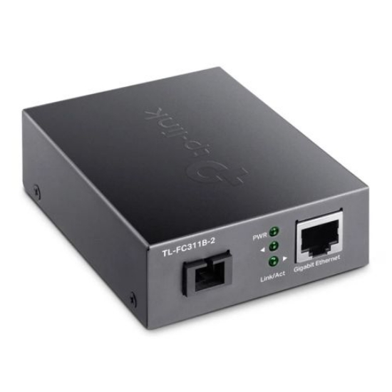 Picture of TP-LINK (TL-FC311B-2) Gigabit WDM Media Converter, Fiber up to 2km, Auto-Negotiation RJ45 Port, GB SC Fiber Port, 1310 nm TX, 1550 nm RX