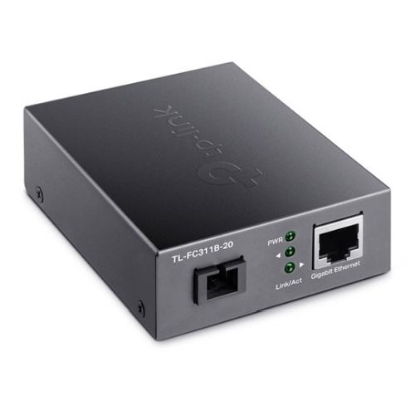 Picture of TP-LINK (TL-FC311B-20) Gigabit WDM Media Converter, Fiber up to 20km, Auto-Negotiation RJ45 Port, GB SC Fiber Port, 1310 nm TX, 1550 nm RX