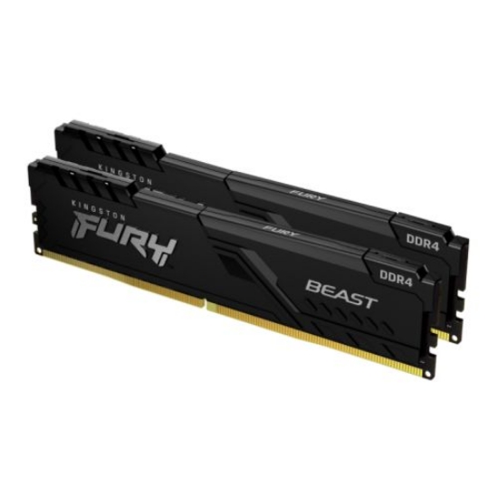 Picture of Kingston Fury Beast 16GB Kit (2 x 8GB), DDR4, 2666MHz (PC4-21400), CL16, XMP, DIMM Memory