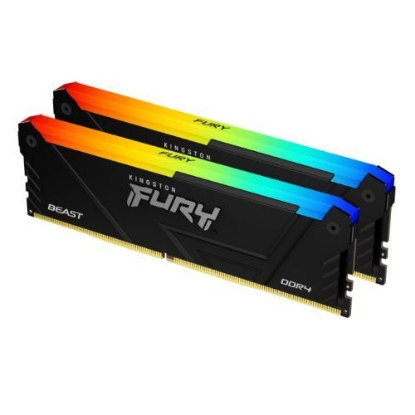 Picture of Kingston Fury Beast RGB 32GB Kit (2 x 16GB), DDR4, 3200MHz (PC4-25600), CL16, XMP, DIMM Memory