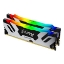 Picture of Kingston Fury Renegade RGB 64GB Kit (2 x 32GB), DDR5, 6400MHz, CL32, 1.4V, ECC, XMP 3.0, PMIC, DIMM Memory, Black/Silver