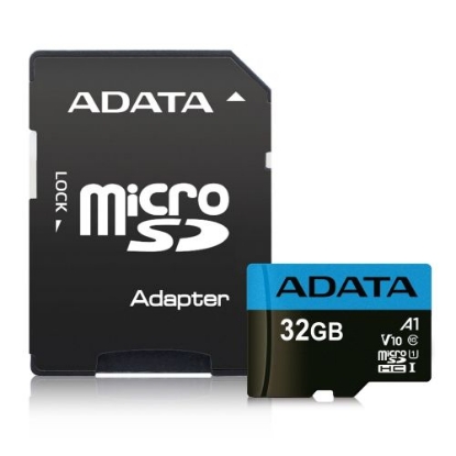 Picture of ADATA 32GB Premier Micro SD Card with SD Adapter, UHS-I Class 10 with A1 App Performance