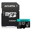 Picture of ADATA Premier Pro 512GB SDXC Card with SD Adapter, UHS-I Class 10 (U3), V30 Video Speed (4K), R/W 100/80 MB/s