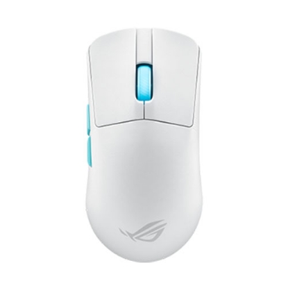 Picture of Asus ROG Harpe Ace Aim Lab Edition Gaming Mouse, Wireless/Bluetooth/USB, Synergistic Software, RGB, Mouse Grip Tape, White