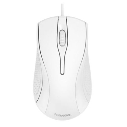 Picture of Hama MC-200 Wired Optical Mouse, 1000 DPI, USB, 3 Buttons, White