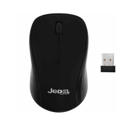 Picture of Jedel W920 Wireless Optical Mouse, 1600 DPI, Nano USB, 3 Buttons, Black