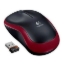 Picture of Logitech M185 Wireless Notebook Mouse, USB Nano Receiver, Black/Red