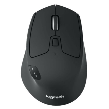 Picture of Logitech M720 Triathlon Wireless Optical Mouse, Easy Device Switch, 1000 DPI, 8 Buttons, Hyper Fast Scroll, Black