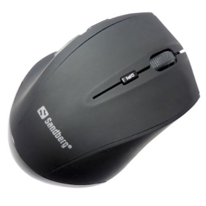 Picture of Sandberg (630-06) Wireless Optical Mouse, 1600 DPI, 5 Buttons, Black, 5 Year Warranty