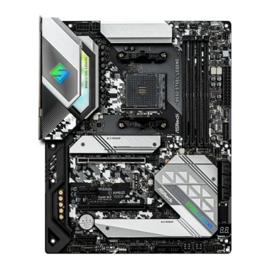 Picture of Asrock B550 STEEL LEGEND, AMD B550, AM4, ATX, 4 DDR4, HDMI, DP, XFire, 2.5GB LAN, PCIe4, RGB Lighting, M.2