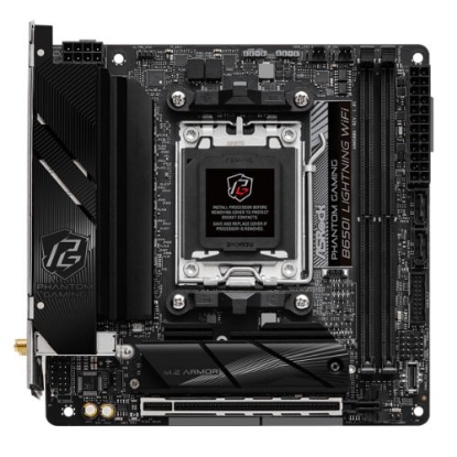 Picture of Asrock B650I LIGHTNING WIFI, AMD B650, AM5, Mini ITX, 2 DDR5, HDMI, Wi-Fi 6E, 2.5G LAN, 2x M.2