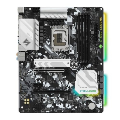 Picture of Asrock B660 STEEL LEGEND, Intel B660, 1700, ATX, 4 DDR4, HDMI, DP, PCIe5, 2.5G LAN, RGB, 2x M.2