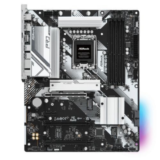 Picture of Asrock B760 PRO RS/D4, Intel B760, 1700, ATX, 4 DDR4, HDMI, DP, 2.5G LAN, PCIe4, 3x M.2, RGB