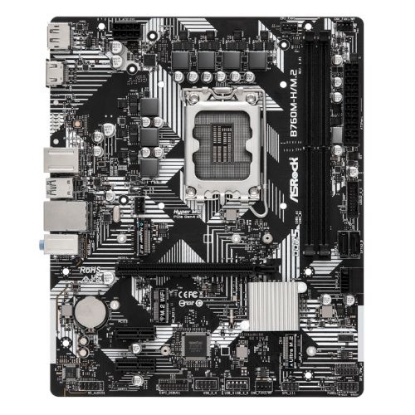 Picture of Asrock B760M-H/M.2, Intel B760, 1700, Micro ATX, 2 DDR5, HDMI, DP, GB LAN, PCIe4, 2x M.2