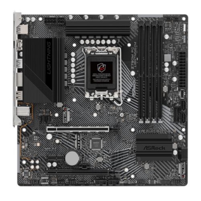Picture of Asrock Z790M PG LIGHTNING/D4, Intel Z790, 1700, Micro ATX, 4 DDR4, HDMI, GB LAN, PCIe4, 2x M.2