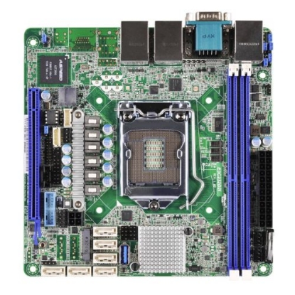 Picture of Asrock Rack E3C232D2I Server Board, Intel C232, 1151, Mini ITX, DDR4, VGA, Dual GB LAN, IPMI LAN, Serial Port, M.2