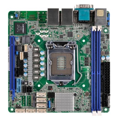 Picture of Asrock Rack E3C236D2I Server Board, Intel C236, 1151, Mini ITX, DDR4, Dual GB LAN, IPMI LAN, Serial Port, M.2