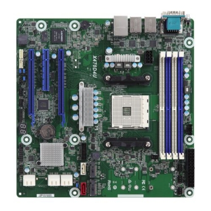 Picture of Asrock Rack X470D4U Server Board, AMD X470, AM4, Micro ATX, VGA, 6 x SATA, Dual GB LAN, IPMI, Serial Port