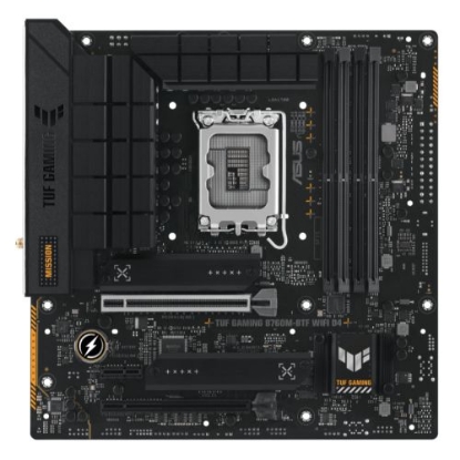 Picture of Asus TUF GAMING B760M-BTF WIFI D4, Intel B760, 1700, Micro ATX, 4 DDR4, HDMI, DP, Wi-Fi 6, 2.5G LAN, PCIe5, 3x M.2 *Requires a BTF Compatible Chassis*
