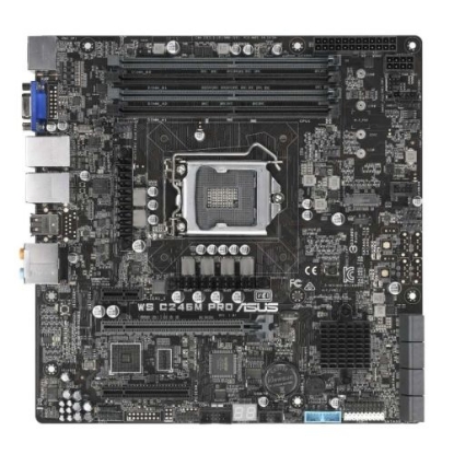 Picture of Asus WS C246M PRO Rack-Optimized Workstation, Intel C246, 1151, Micro ATX, VGA, HDMI, DP, Dual LAN, M.2