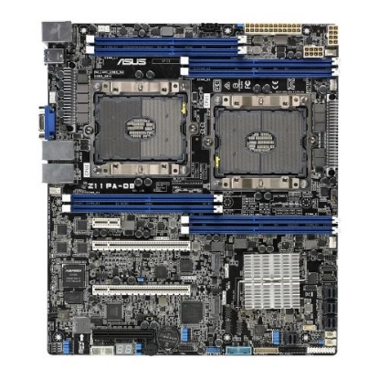 Picture of Asus Z11PA-D8 Xeon Server MB, Intel C621, S 3647, CEB, Dual Scalable Xeon, 8 DDR4, 4 mini-SAS, Quad GB LAN, Dual OCuLink for NVMe