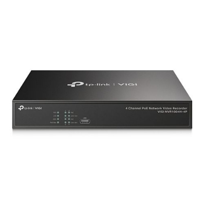 Picture of TP-LINK (VIGI NVR1004H-4P) 4 Channel PoE+ Network Video Recorder, 4K HDMI Output, 16MP Decoding Capacity, H.265+, ONVIF, Two-Way Audio