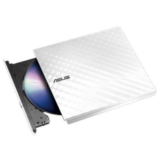 Picture of Asus (SDRW-08D2S-U LITE) External Slimline DVD Re-Writer, USB, 8x, White, Cyberlink Power2Go  8