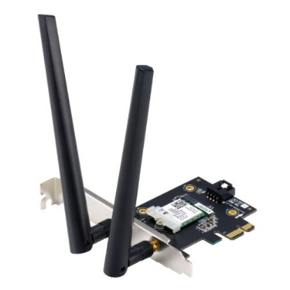 Picture of Asus (PCE-AXE5400) AXE5400 Wi-Fi 6E Tri-Band PCI Express Adapter, Bluetooth 5.2, OFDMA & MU-MIMO