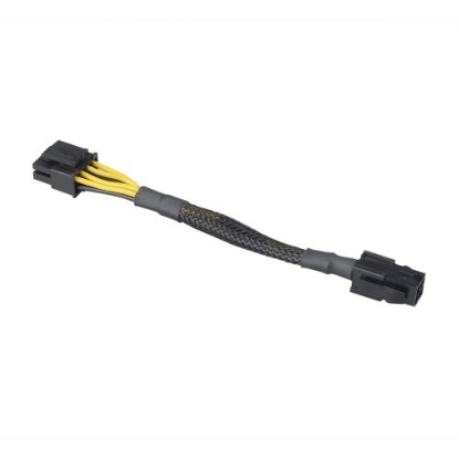 Picture of Akasa 4-pin to 8-pin ATX PSU Adapter Cable, Black Mesh Sleeve