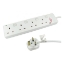 Picture of Spire Mains Power Multi Socket Extension Lead, 4-Way, 3M Cable, Surge Protected, Individually Switched
