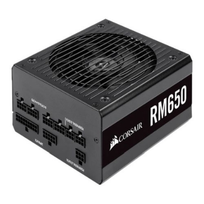 Picture of Corsair 650W RM650 PSU, Fully Modular, 80+ Gold, Rifle Bearing Fan, Zero RPM Mode