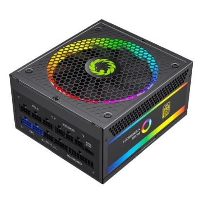 Picture of GameMax 750W Pro RGB PSU, Fully Modular, 14cm ARGB Fan, 80+ Gold, RGB Controller (25 Modes), Power Lead Not Included
