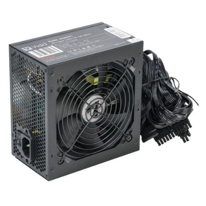 Picture of Vida Lite 650W ATX PSU, Fluid Dynamic Ultra-Quiet Fan, PCIe, Flat Black Cables, Power Lead Not Included