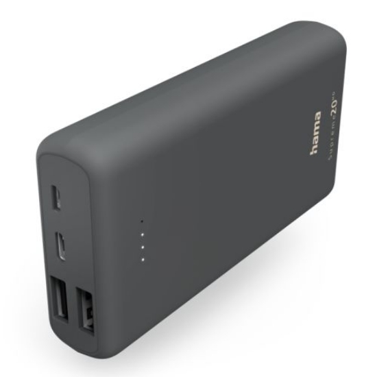 Picture of Hama Supreme 20HD 20000mAh Powerbank, 2x USB-A & 1x USB-C Outputs