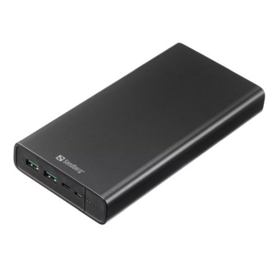 Picture of Sandberg (420-63) PD 100W 38400mAh Powerbank, 1x USB-C 100W, 2x USB-A, Power-Through, Aluminium, 5 Year Warranty