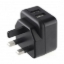 Picture of Pama 3-pin Wall Plug USB-C & USB-A Charger, 3 AMP