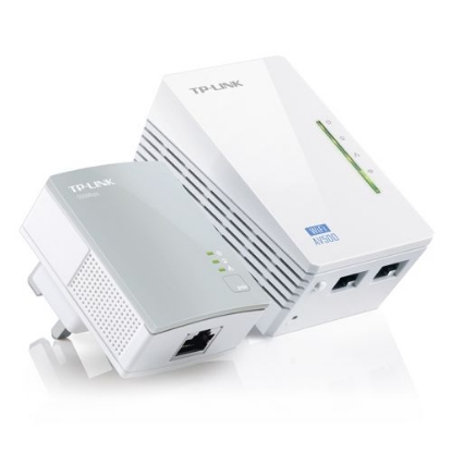 Picture of TP-LINK (TL-WPA4220KIT) 300Mbps AV600 Wireless N Powerline Adapter Kit