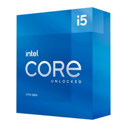Picture of Intel Core i5-11600K CPU, 1200, 3.9 GHz (4.9 Turbo), 6-Core, 125W, 14nm, 12MB Cache, Overclockable, Rocket Lake, NO HEATSINK/FAN