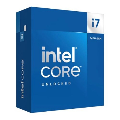 Picture of Intel Core i7-14700K CPU, 1700, 3.4 GHz (5.6 Turbo), 20-Core, 125W (253W Turbo), 10nm, 33MB Cache, Overclockable, Raptor Lake Refresh, NO HEATSINK/FAN