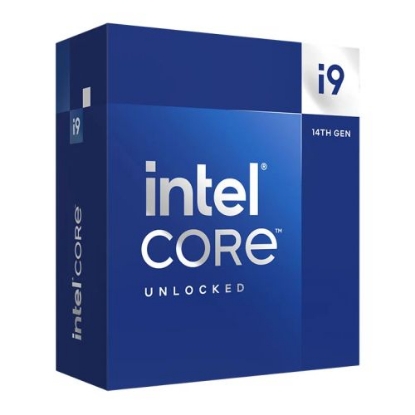 Picture of Intel Core i9-14900K CPU, 1700, 3.2 GHz (6.0 Turbo), 24-Core, 125W (253W Turbo), 10nm, 36MB Cache, Overclockable, Raptor Lake Refresh, NO HEATSINK/FAN