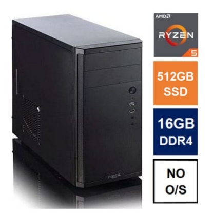 Picture of Spire MATX Tower PC, Fractal Core 1100 Case, Ryzen 5 5600G, 16GB 3200MHz, 512GB SSD, Bequiet 550W, No Optical, KB & Mouse, No Operating System