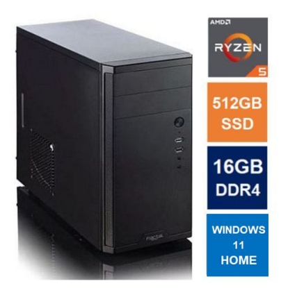 Picture of Spire MATX Tower PC, Fractal Core 1100 Case, Ryzen 5 5600G, 16GB 3200MHz, 512GB SSD, Bequiet 550W, No Optical, KB & Mouse, Windows 11 Home