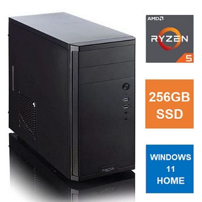 Picture of Spire MATX Tower PC, Fractal Core 1100 Case, Ryzen 5 5600G, 8GB 3200MHz, 256GB SSD, Bequiet 550W, No Optical, KB & Mouse, Windows 11 Home
