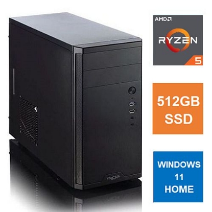 Picture of Spire MATX Tower PC, Fractal Core 1100 Case, Ryzen 5 5600G, 8GB 3200MHz, 512GB SSD, Bequiet 550W, No Optical, KB & Mouse, Windows 11 Home