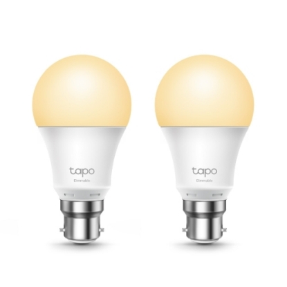 Picture of TP-LINK (TAPO L510B 2-Pack) Wi-Fi LED Smart Light Bulb, Dimmable, Schedule, App/Voice Control, Bayonet Fitting