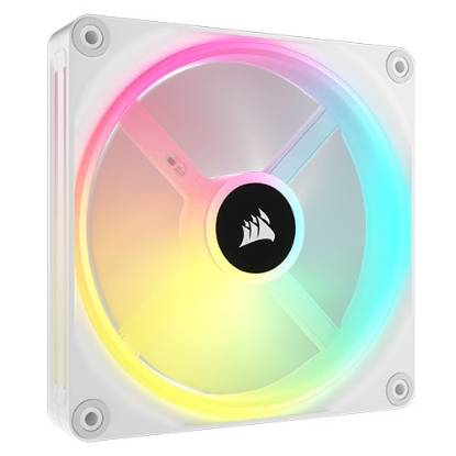 Picture of Corsair iCUE LINK QX140 14cm PWM RGB Case Fan, 34 RGB LEDs, Magnetic Dome Bearing, 2000 RPM, White, Single Fan Expansion Kit