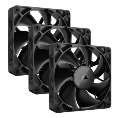 Picture of Corsair iCUE LINK RX120 12cm PWM Case Fans (3 Pack), Magnetic Dome Bearing, 2100 RPM, iCUE LINK Hub Included, Black